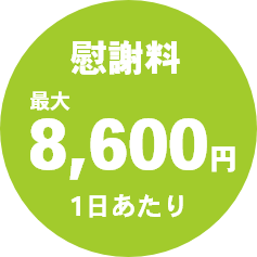 慰謝料最大8,600円1日あたり